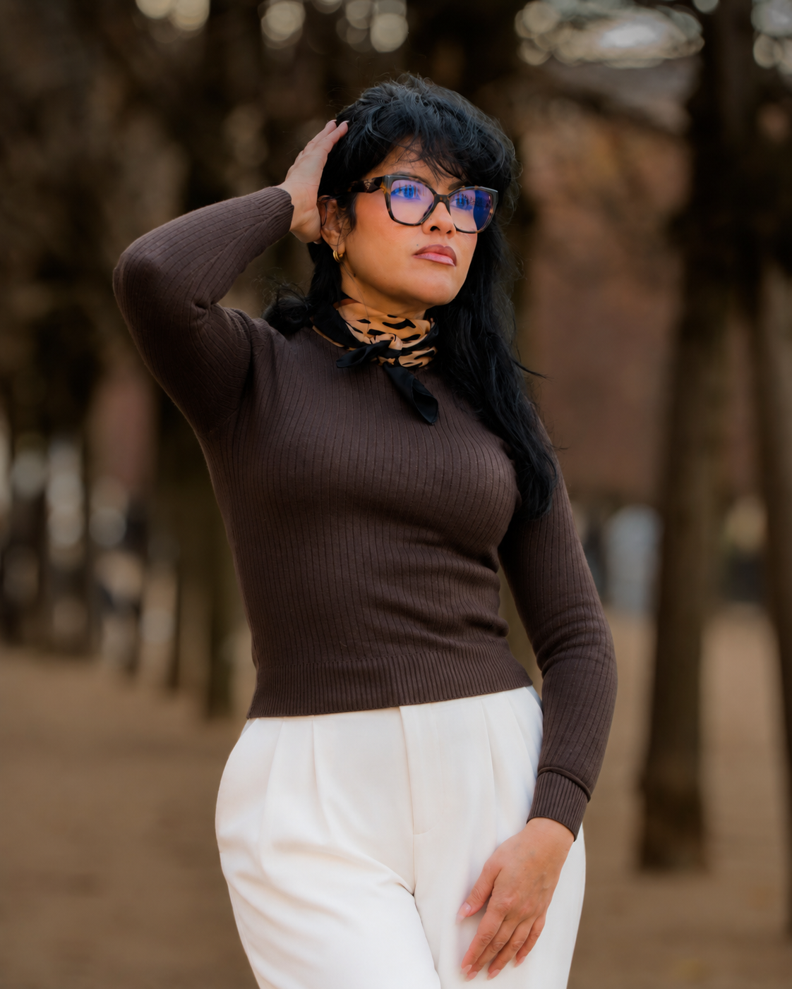Pull Chaud Femme - Marron