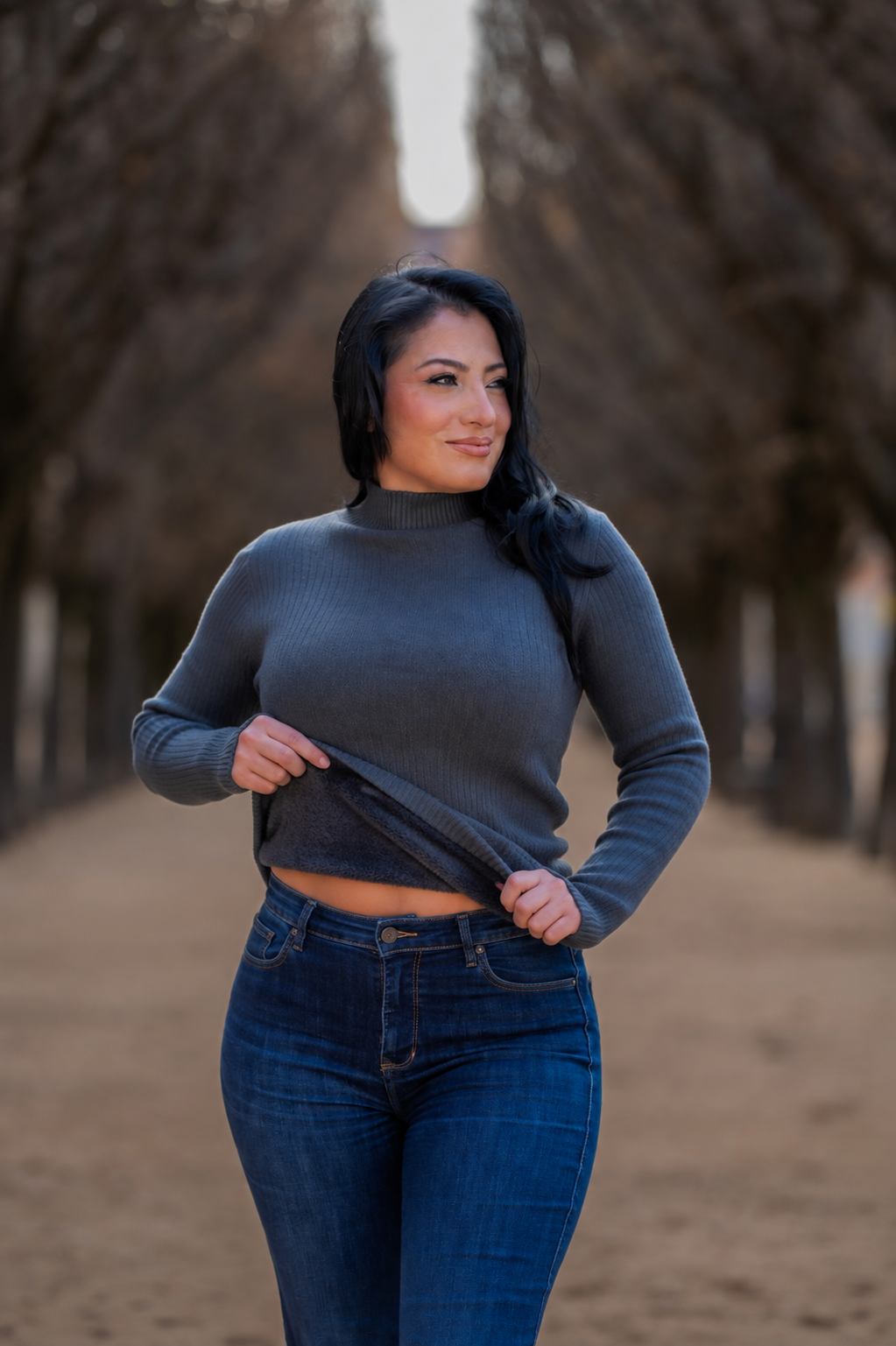 Pull Chaud Femme - Gris foncé